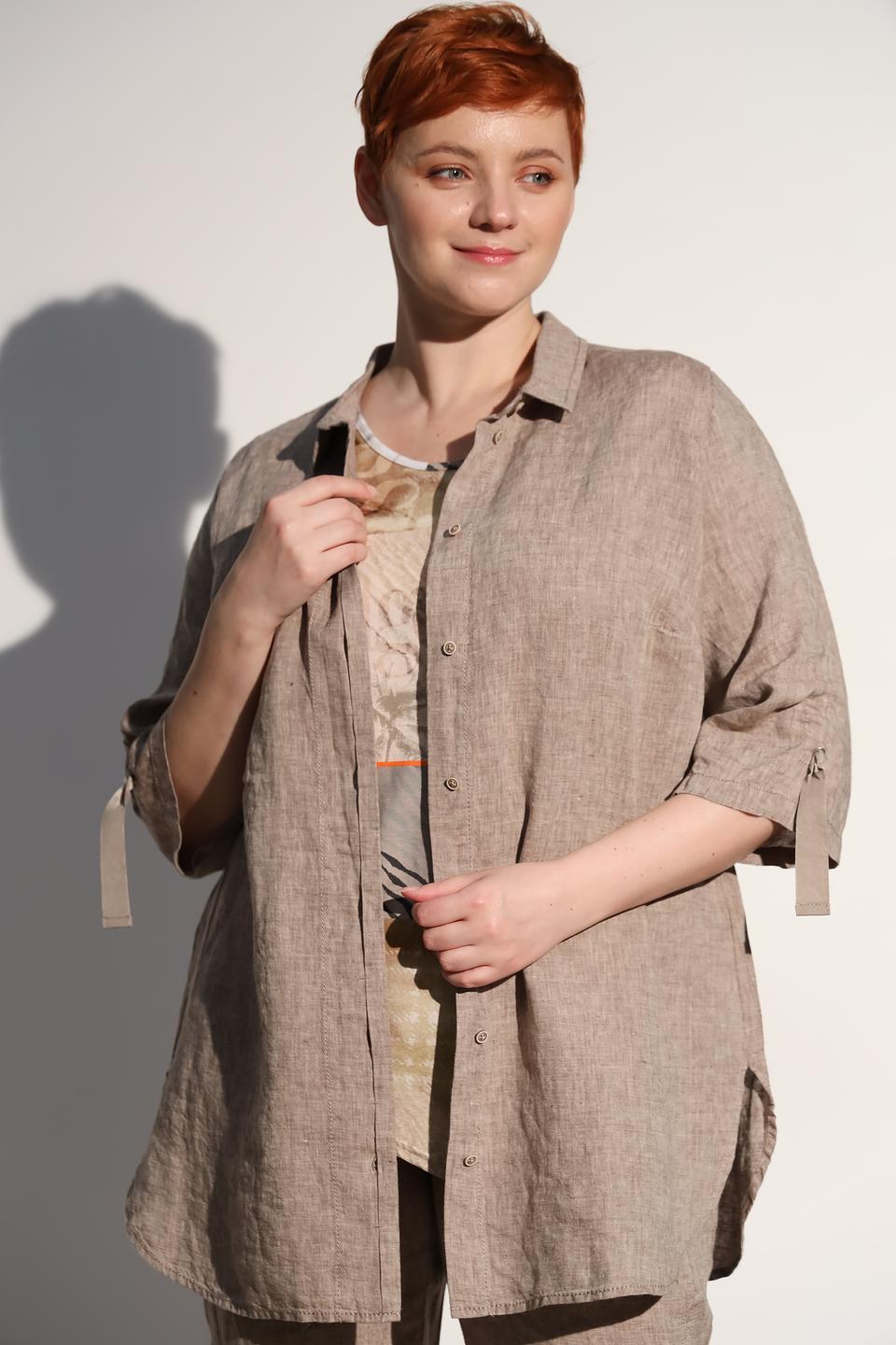 Рубашка Doris Streich льняная бежевая