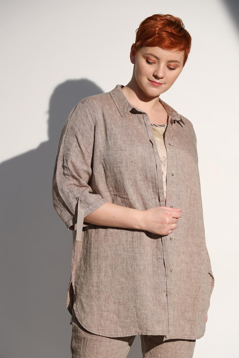 Рубашка Doris Streich льняная бежевая