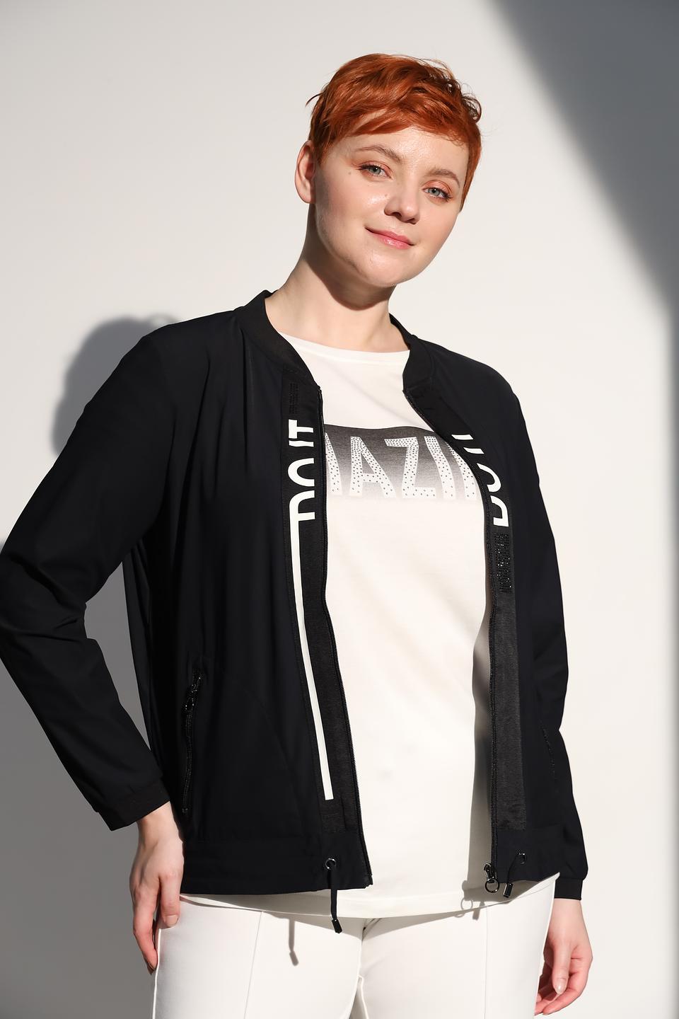 Жакет Via Appia черный с принтом