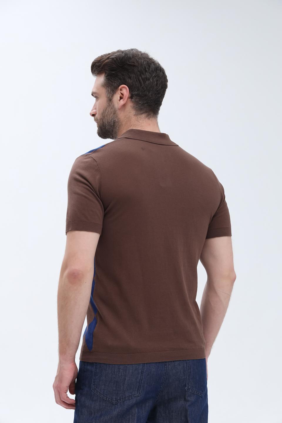 Поло Gaudi в ромб коричневый