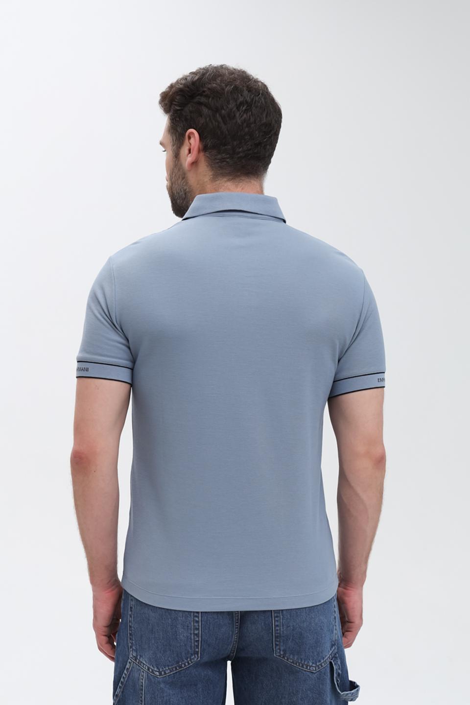 Поло Emporio Armani голубое