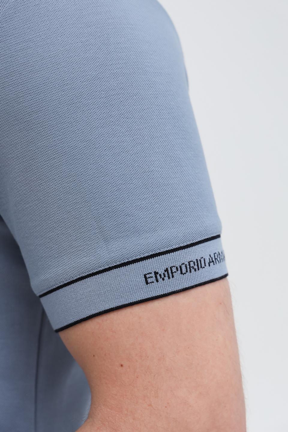 Поло Emporio Armani голубое