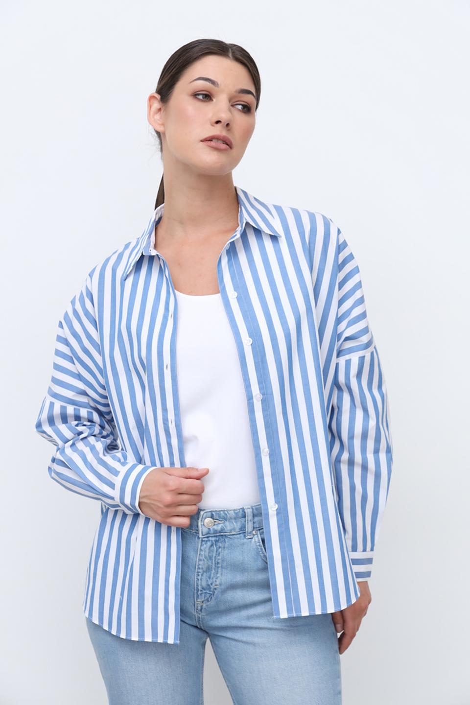 Рубашка Apart в полоску голубую