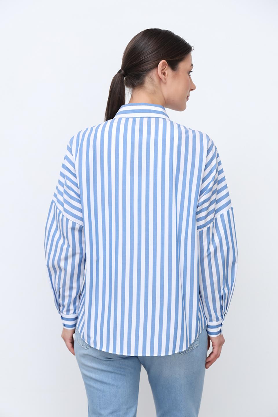 Рубашка Apart в полоску голубую