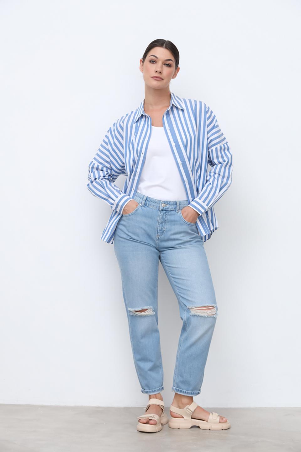 Джинсы Angels с рваностями голубые