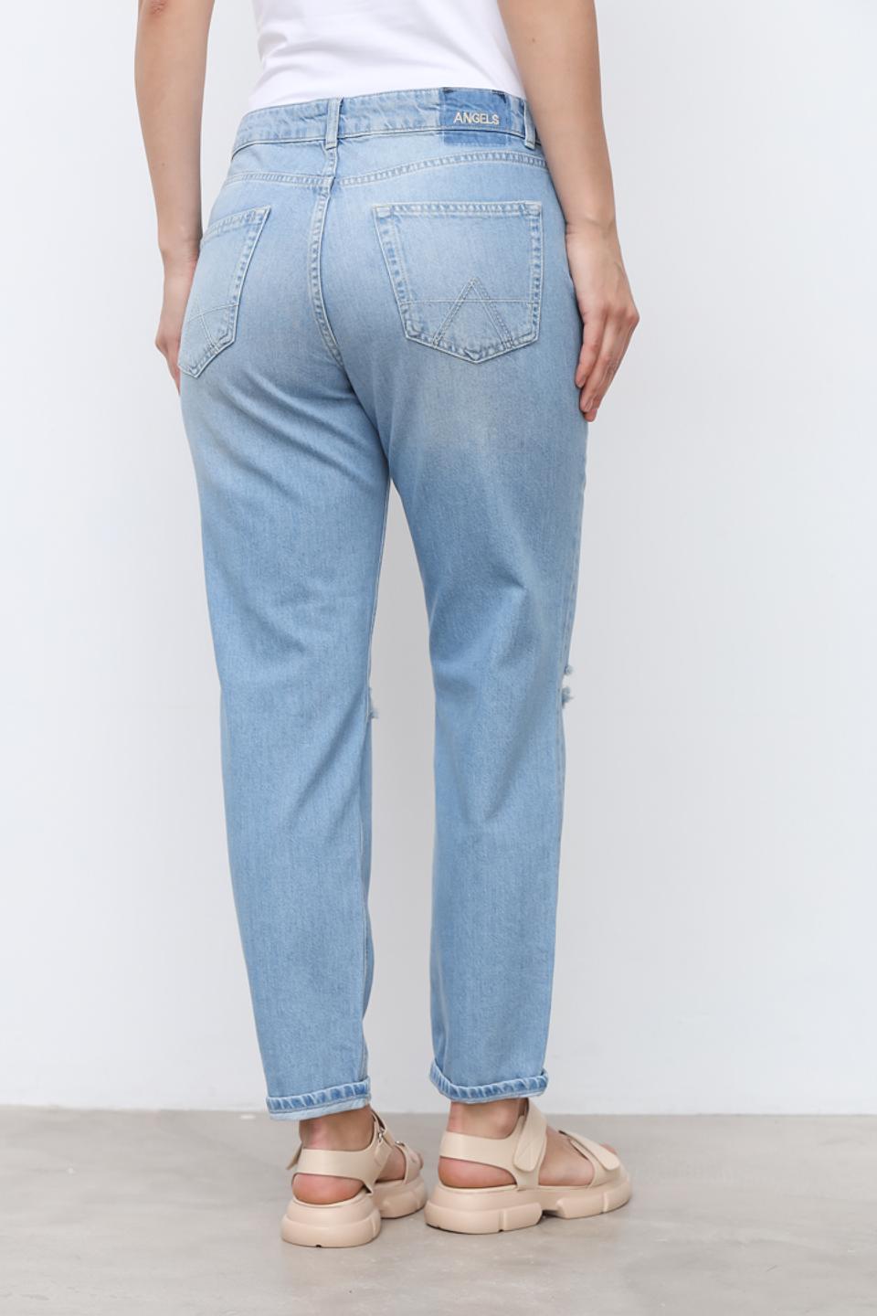 Джинсы Angels с рваностями голубые