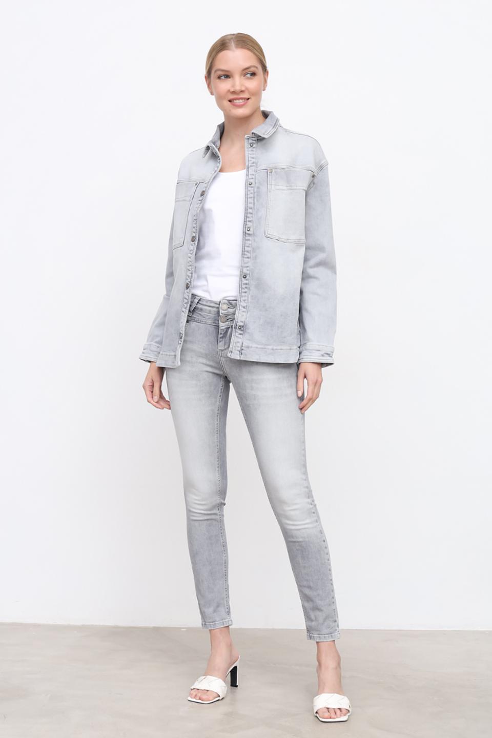 Джинсы скинни Zhrill серые