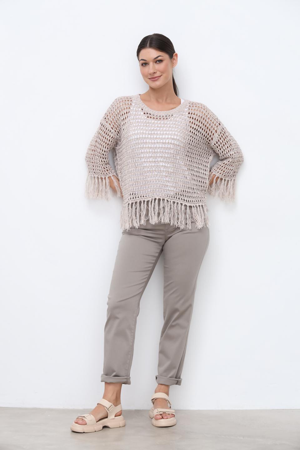 Брюки Angels прямого кроя бежевые