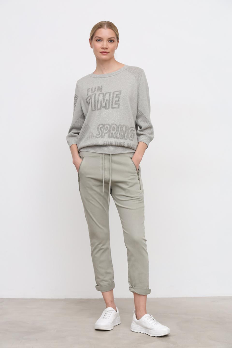 Брюки Zhrill хаки с манжетами