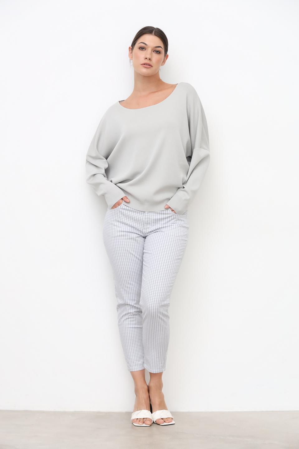 Пуловер Zhrill серый оверсайз