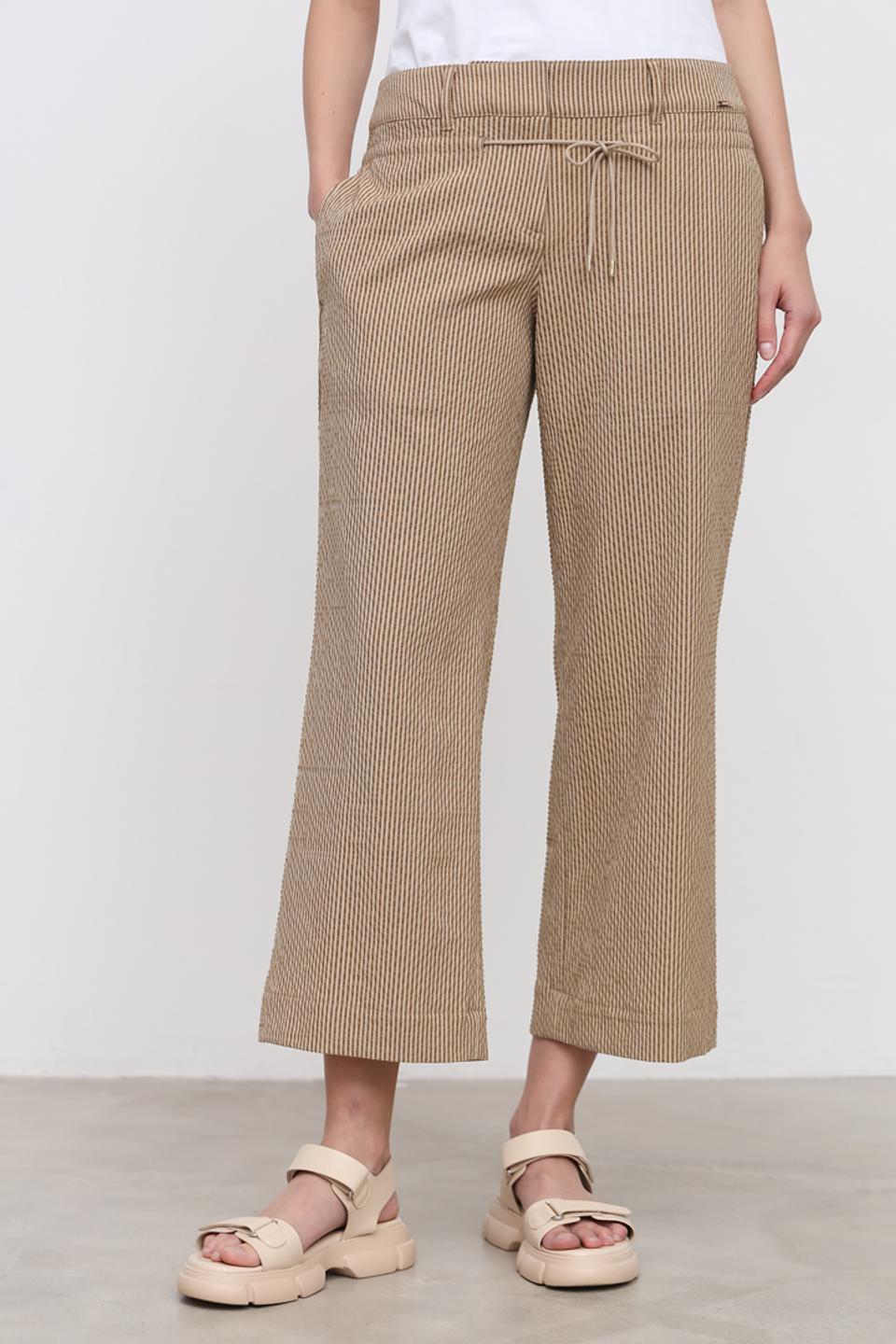 Брюки Cinque в полоску бежевые