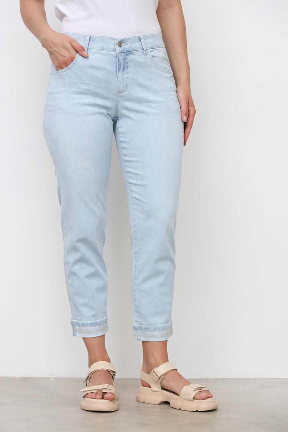 Джинсы Angels голубые с отделкой