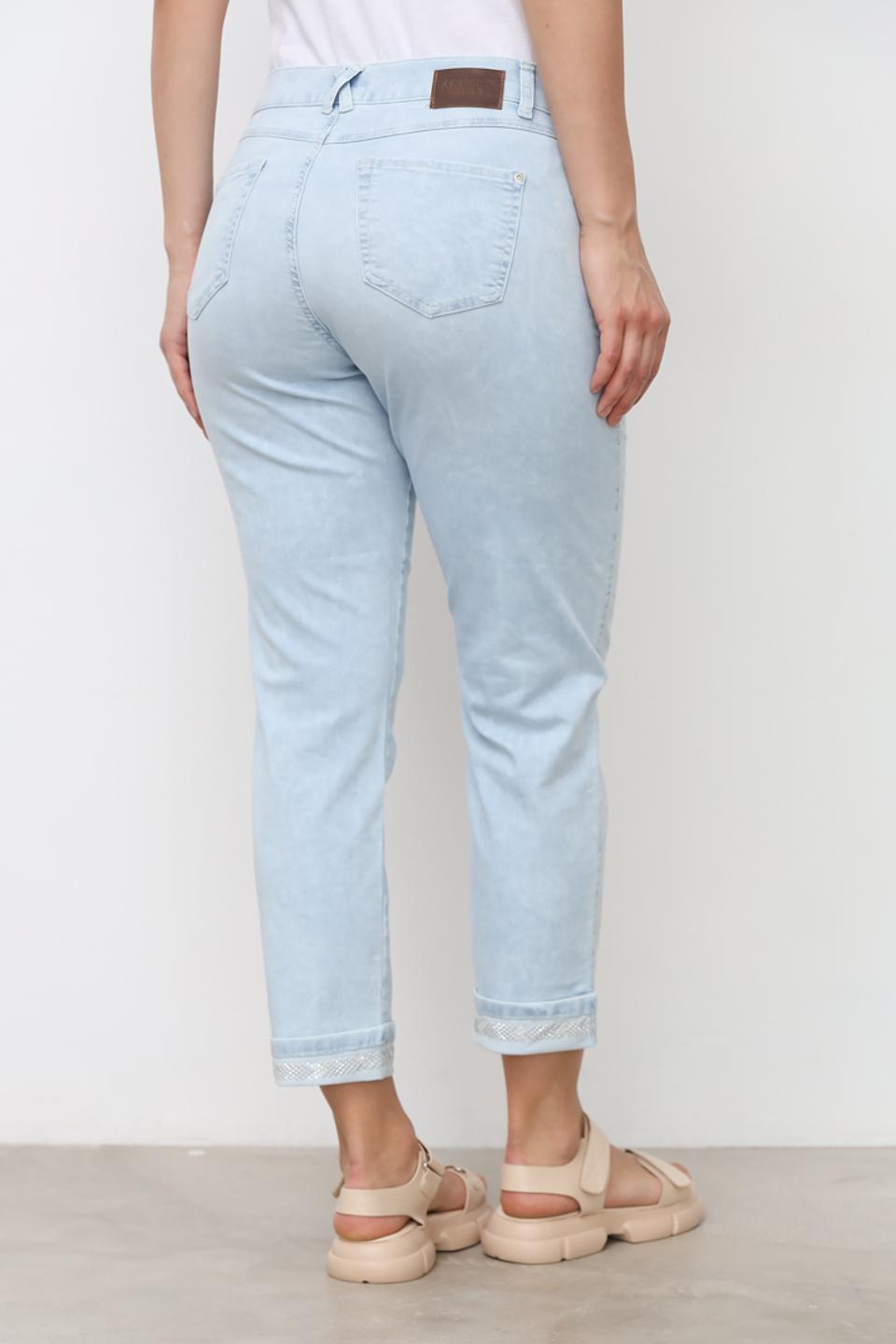 Джинсы Angels голубые с отделкой