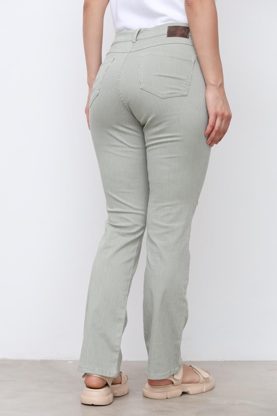Брюки Angels в полоску зелёные