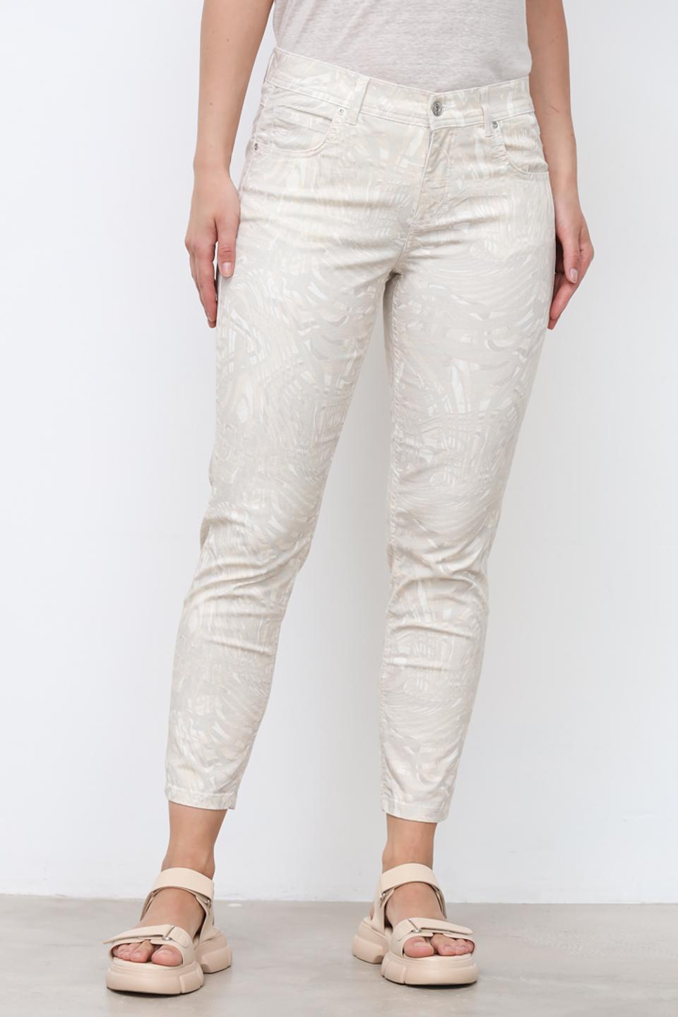 Брюки Angels с принтом бежевые