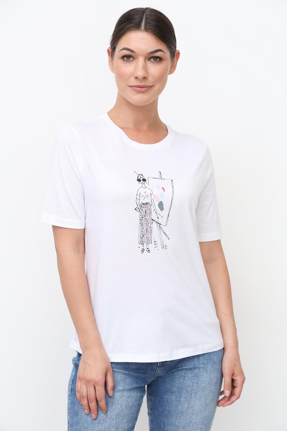 Футболка Maerz с принтом белая