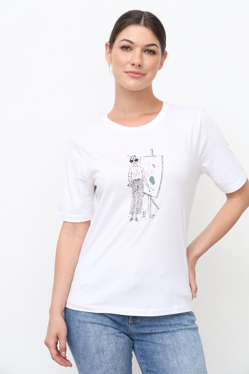 Футболка Maerz с принтом белая