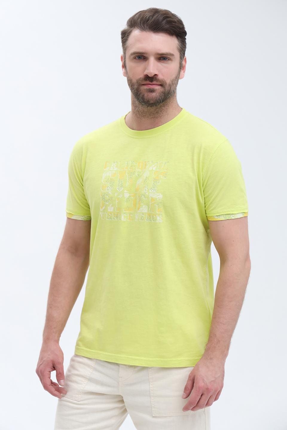 Футболка Sea Barrier лайм с принтом
