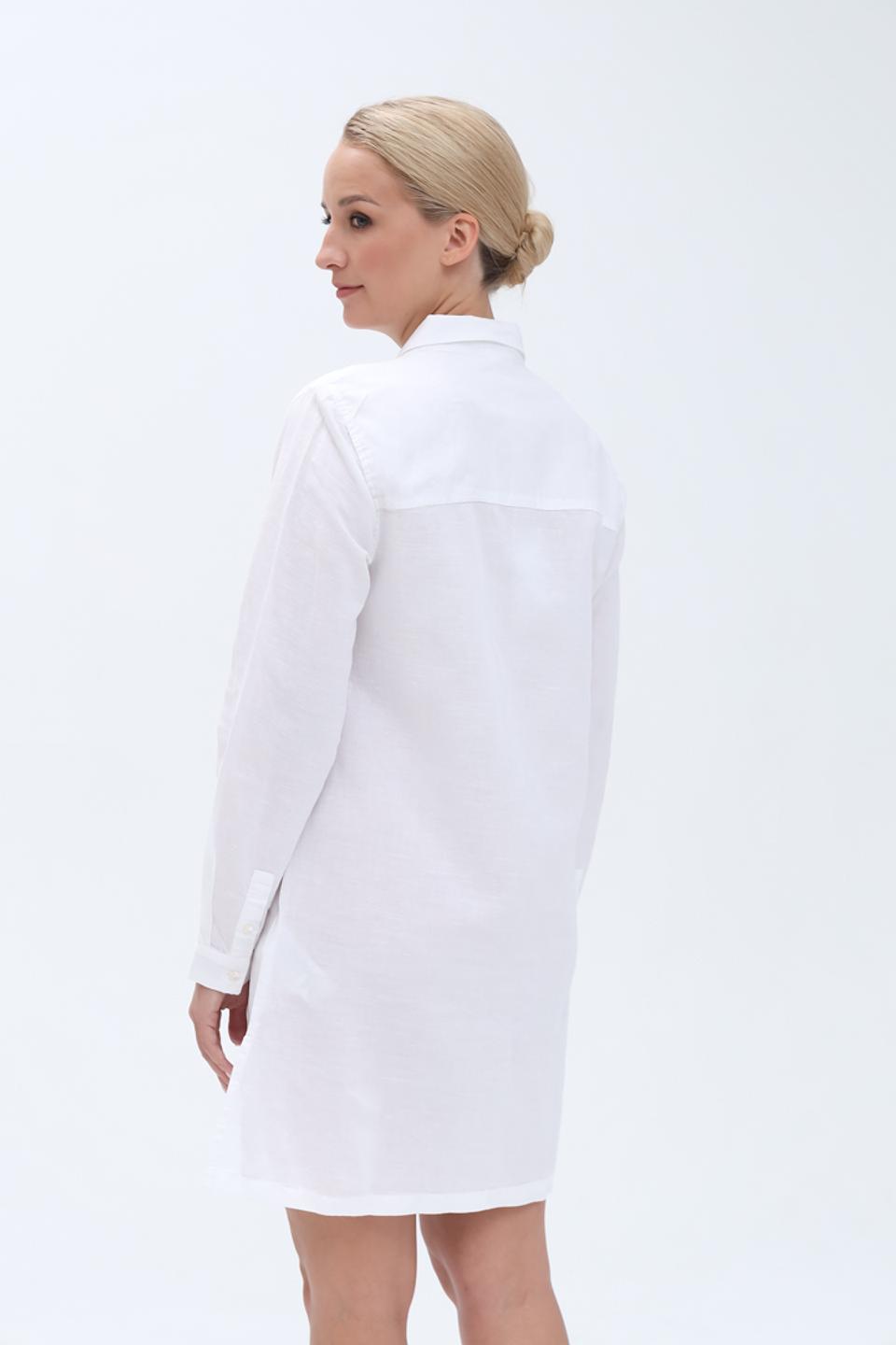 Рубашка Time Zone белая оверсайз