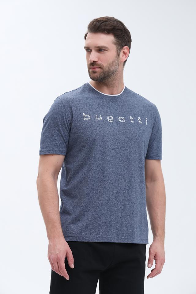 Футболка Bugatti с логотипом серая