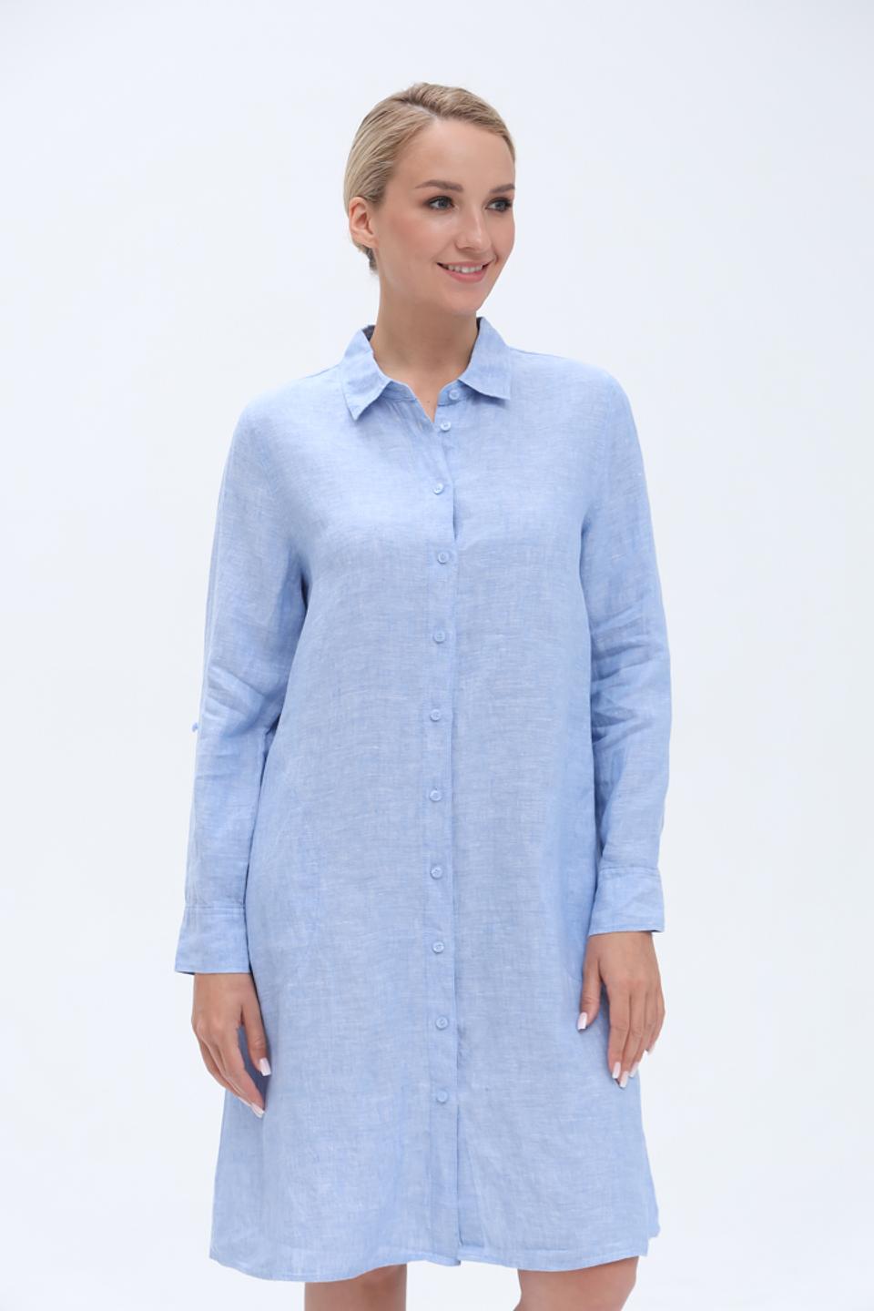 Платье-рубашка Olsen голубое