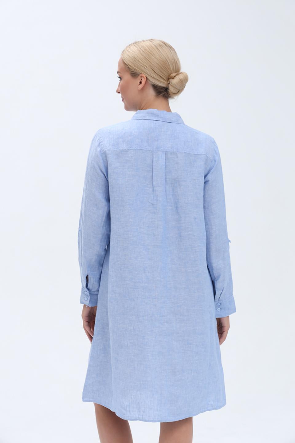 Платье-рубашка Olsen голубое
