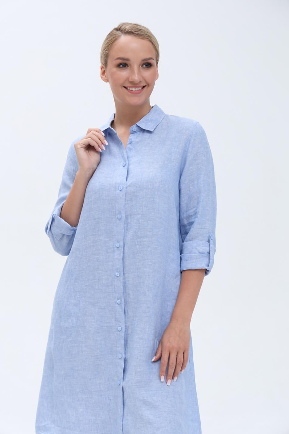 Платье-рубашка Olsen голубое