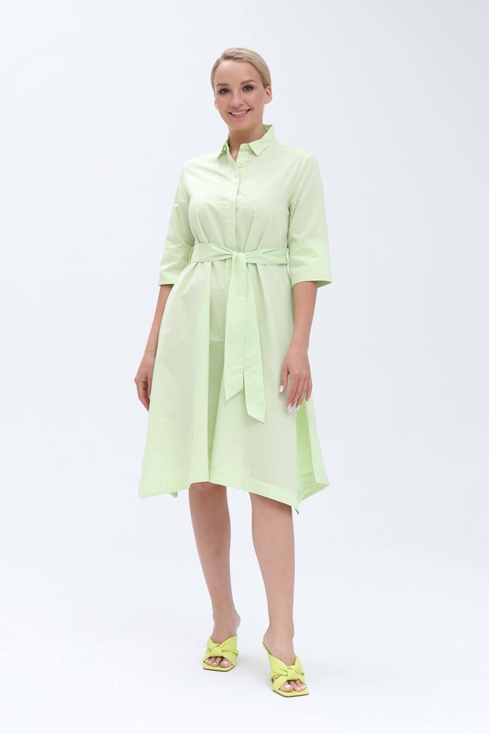 Платье рубашка Monari лайм