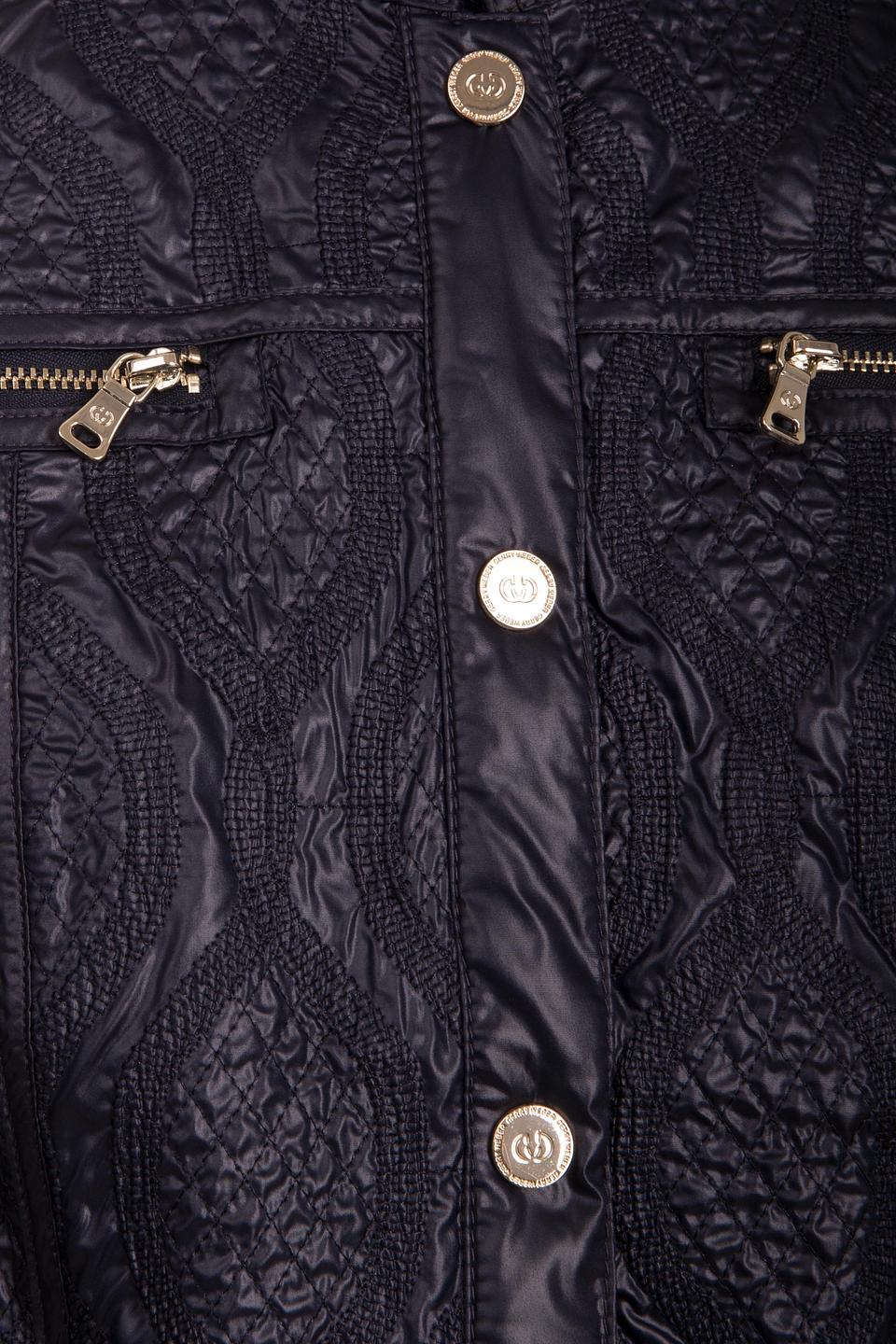 Жилет Gerry Weber синий стеганый с золотистой фурнитурой