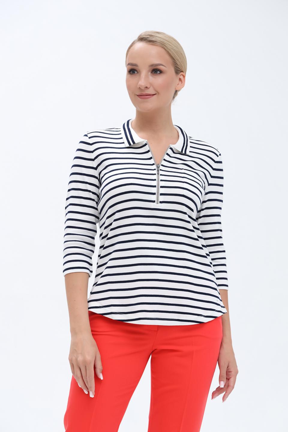 Поло Olsen в полоску 3/4
