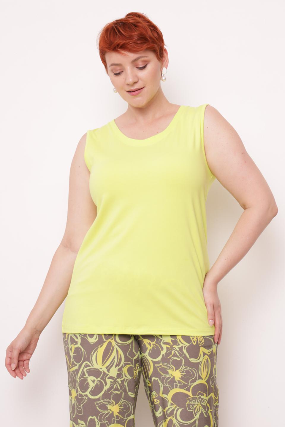 Топ Tuzzi лайм без рукавов