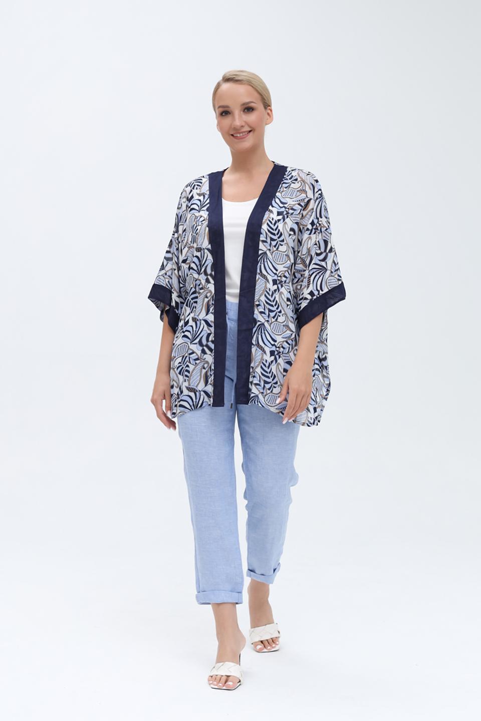 Брюки льняные Olsen голубые