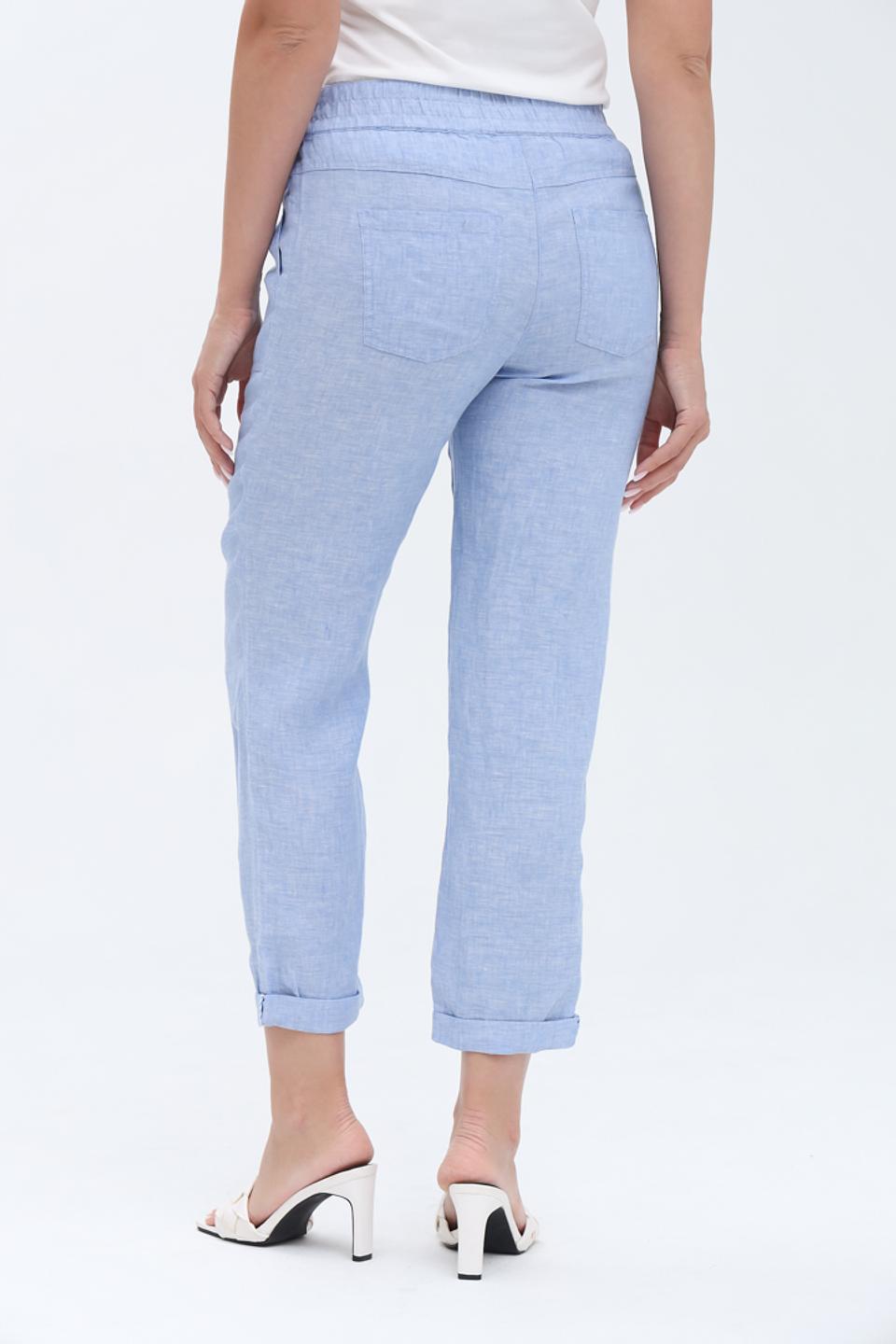 Брюки льняные Olsen голубые