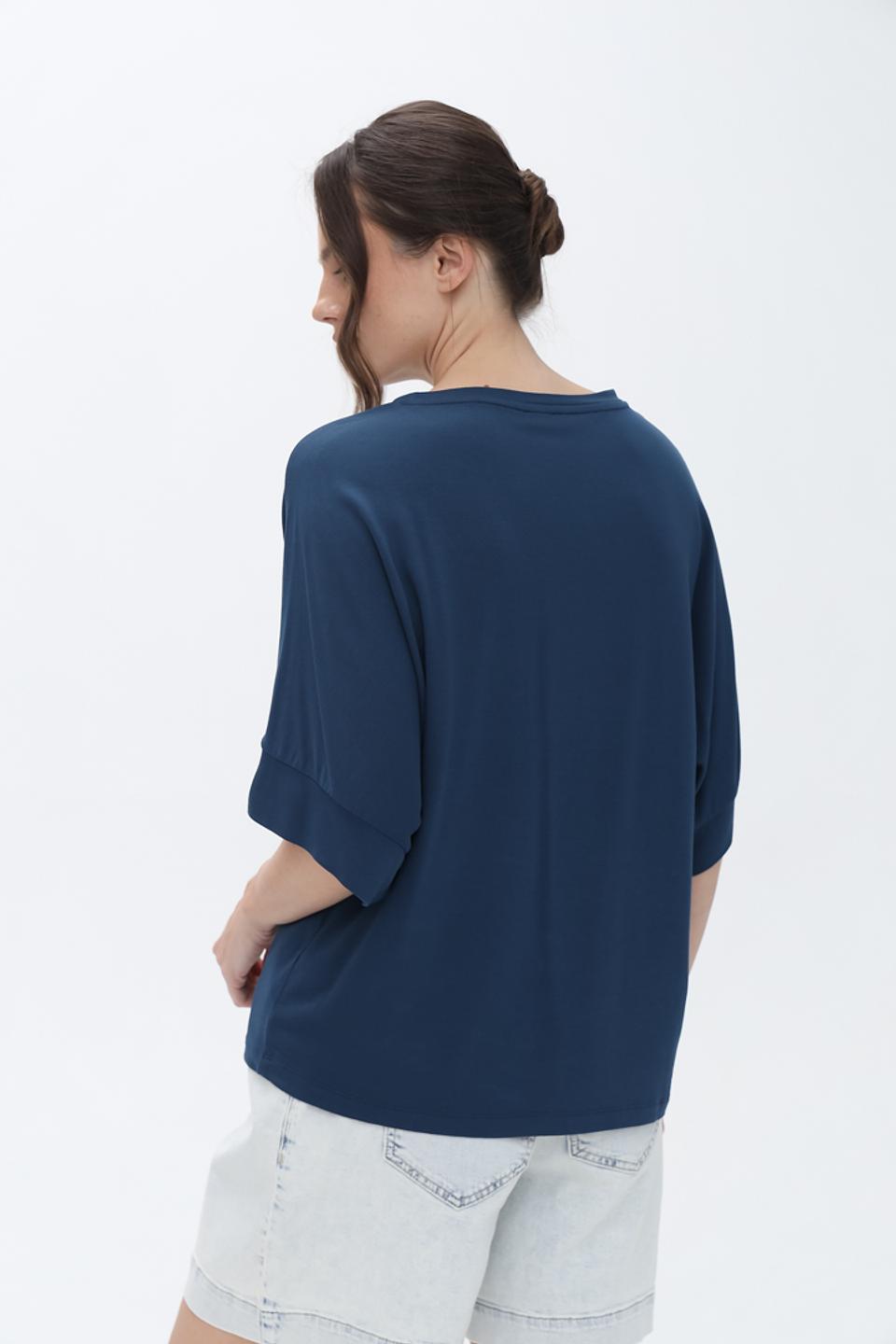 Футболка Tom Tailor с принтом синяя