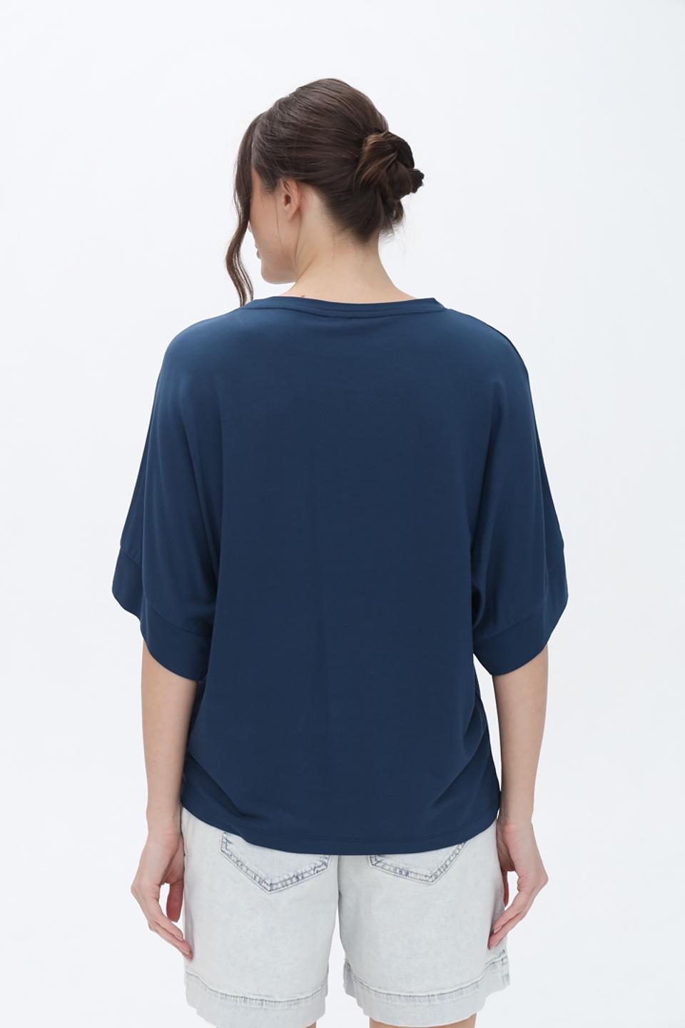 Футболка Tom Tailor с принтом синяя