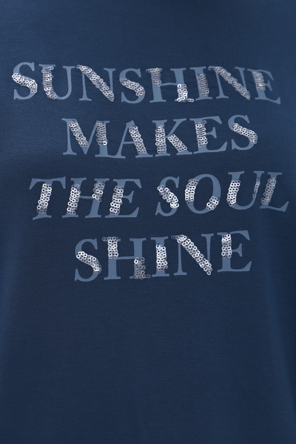 Футболка Tom Tailor с принтом синяя