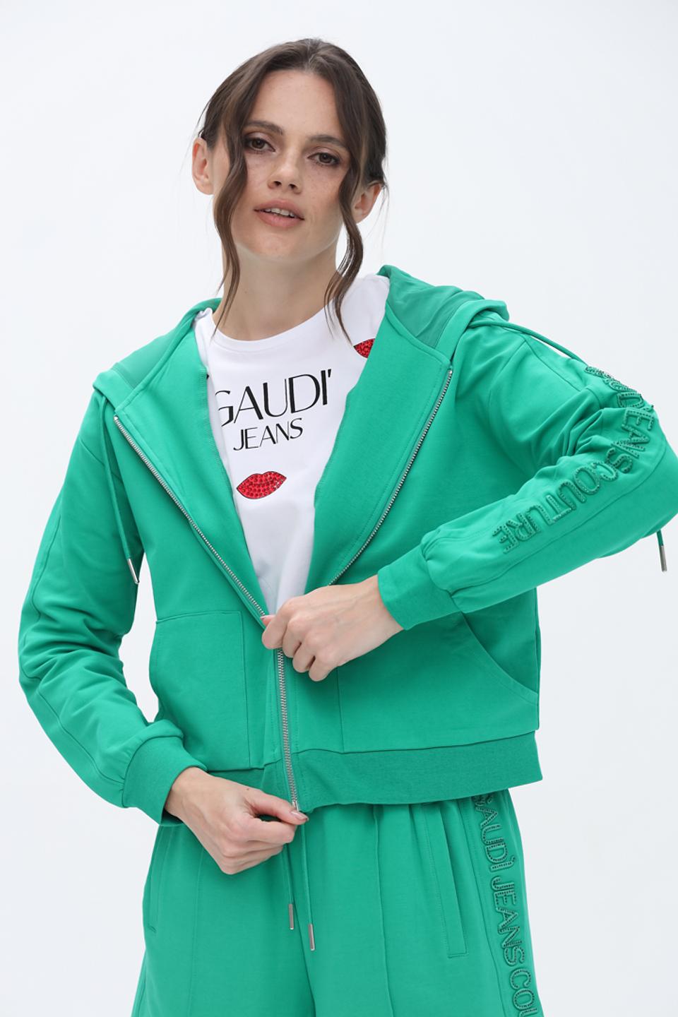 Толстовка Gaudi Jeans Couture зелёная