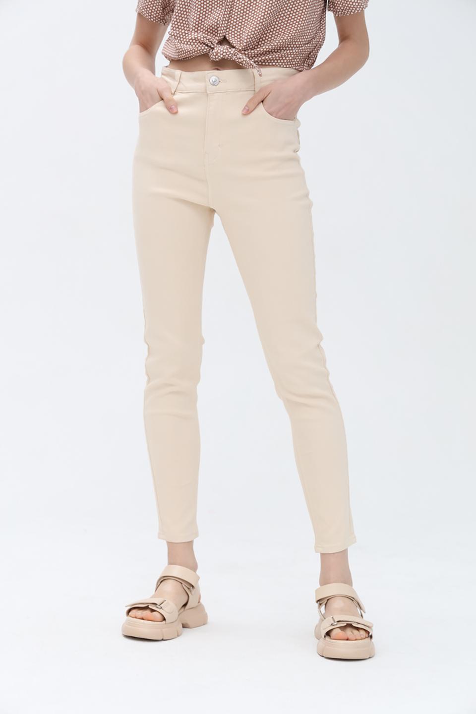 Джинсы Alcott скинни бежевые