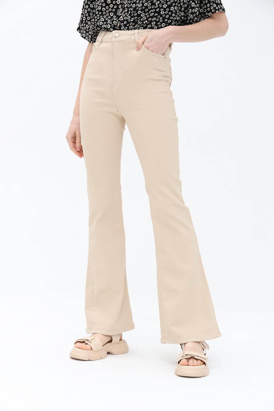 Брюки клеш Alcott бежевые