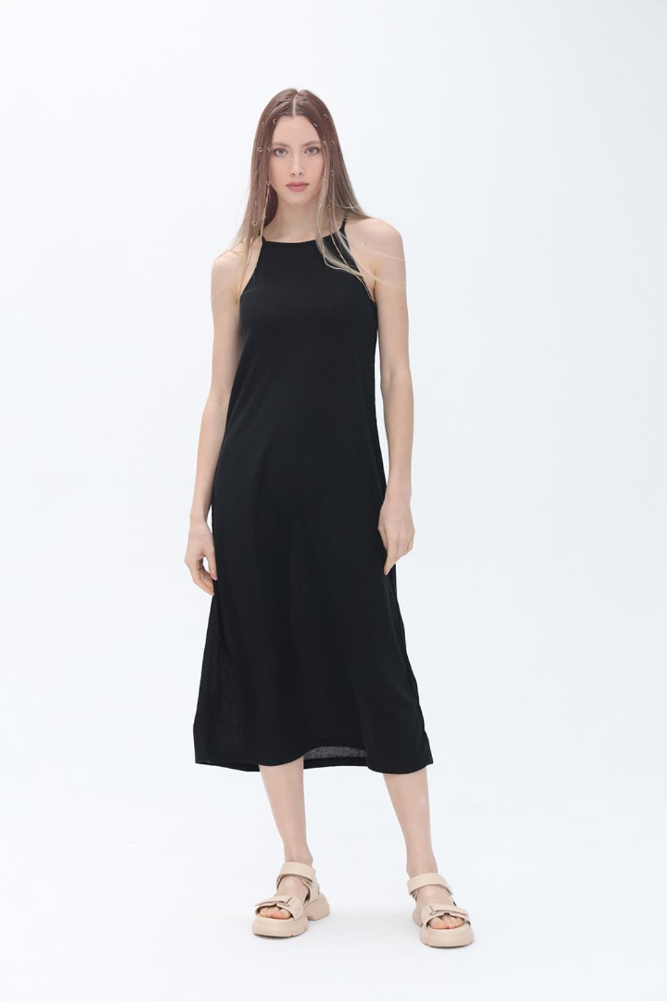 Платье Alcott чёрное на бретелях