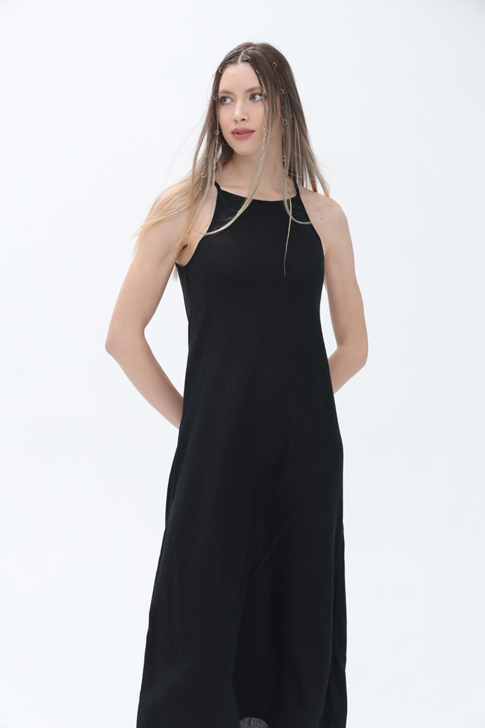 Платье Alcott чёрное на бретелях