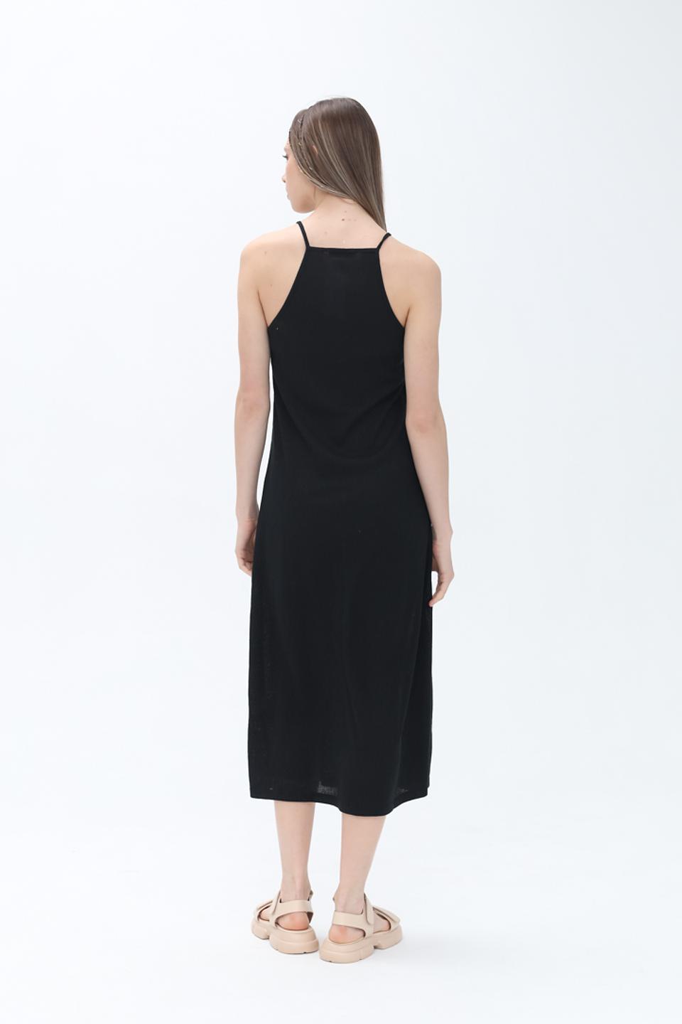 Платье Alcott чёрное на бретелях