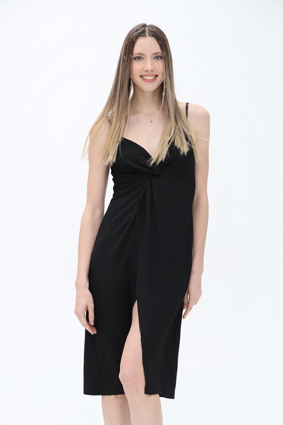 Платье Alcott чёрное на бретелях