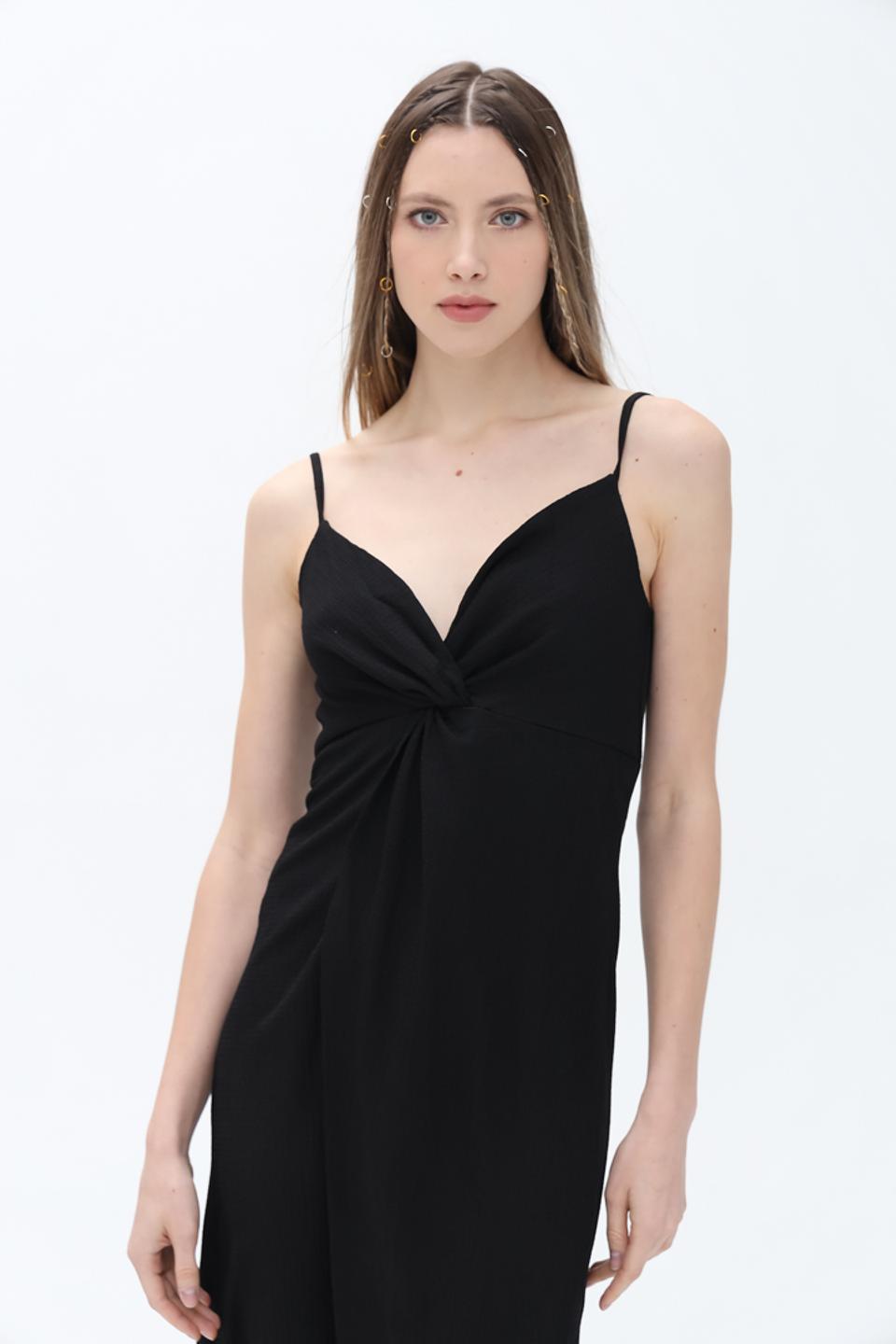 Платье Alcott чёрное на бретелях