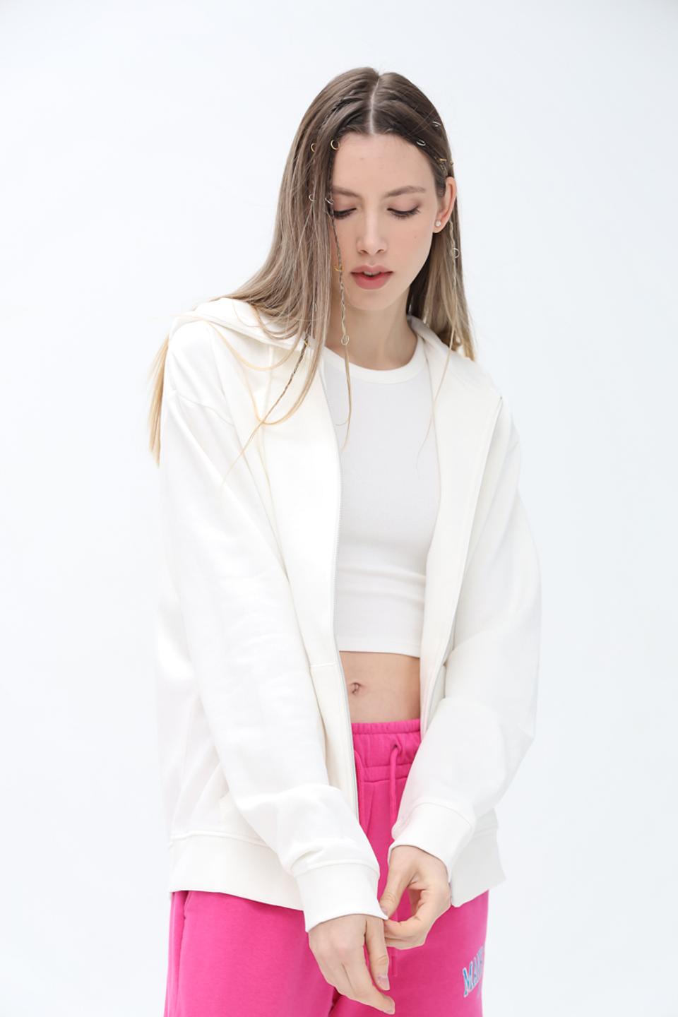 Толстовка Alcott женская белая на молнии