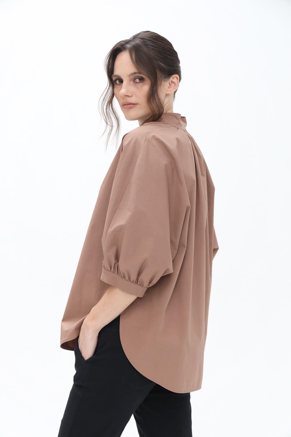 Блуза Luisa Cerano с завязками бежевая