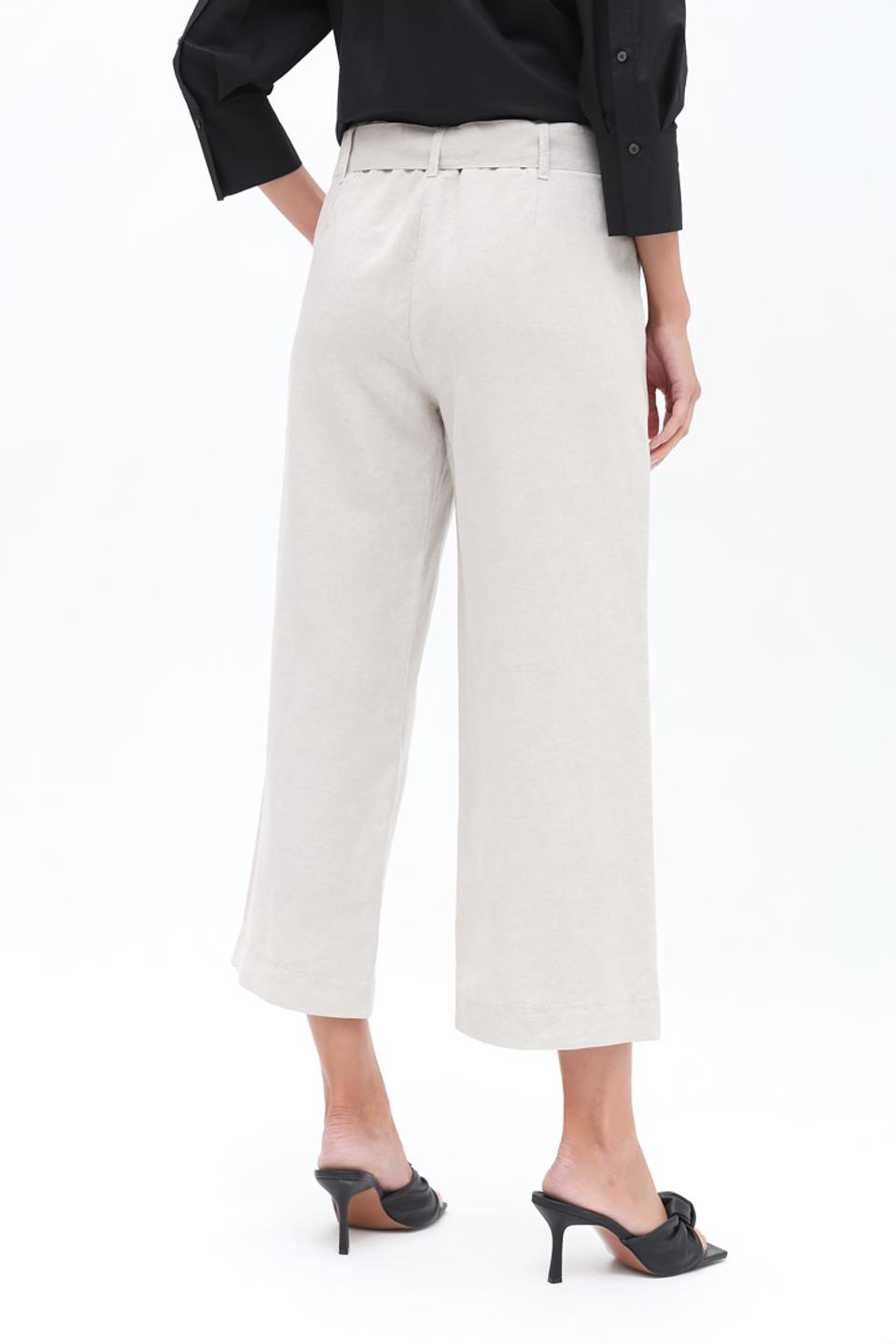 Капри Zerres с поясом бежевые