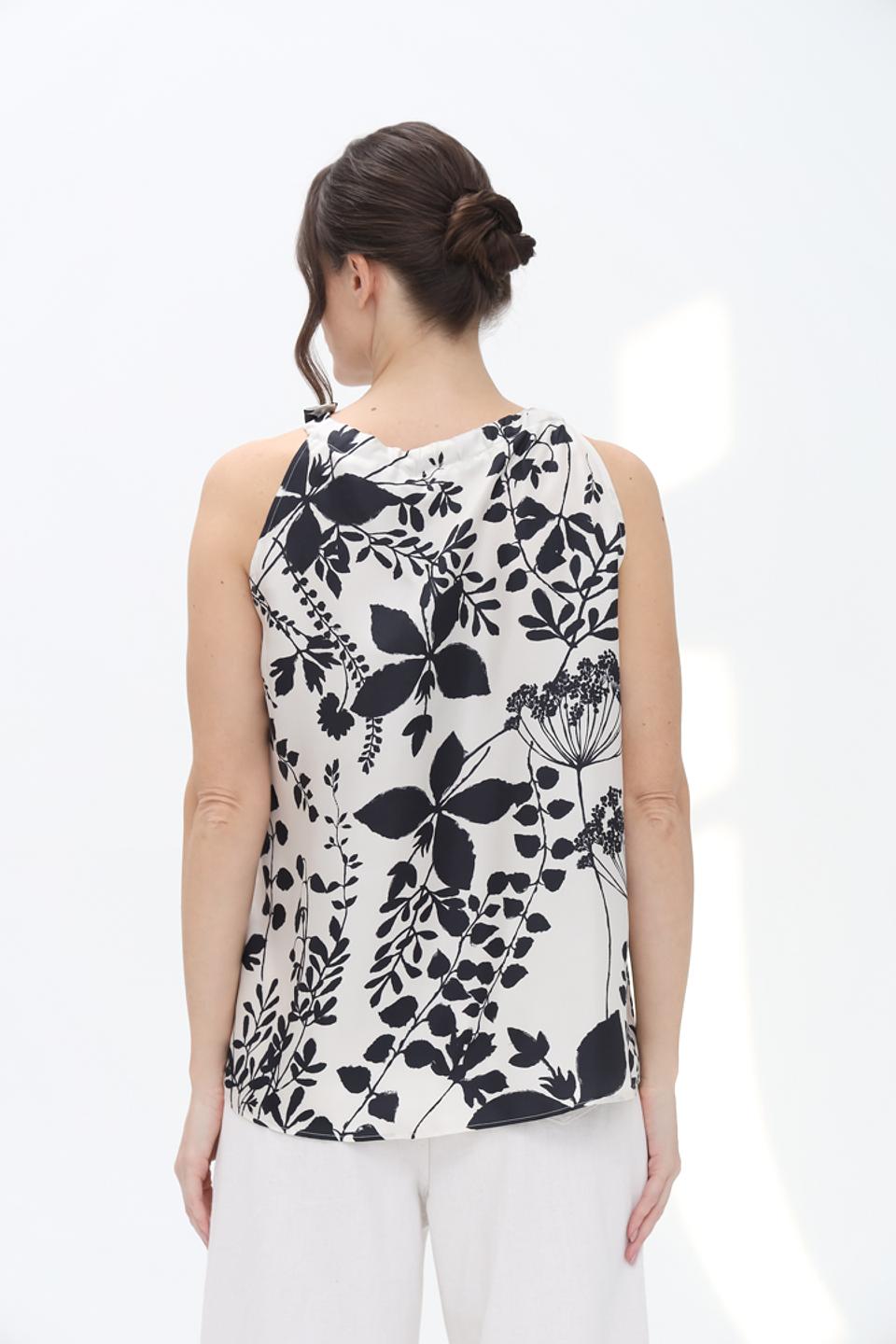 Топ Luisa Cerano с принтом чёрный