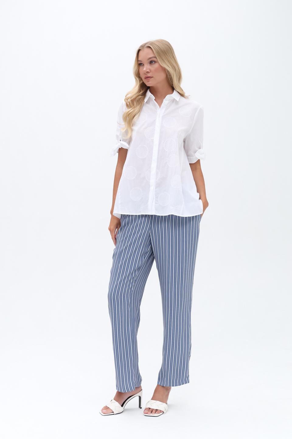 Рубашка SE Stenau с кругами белый