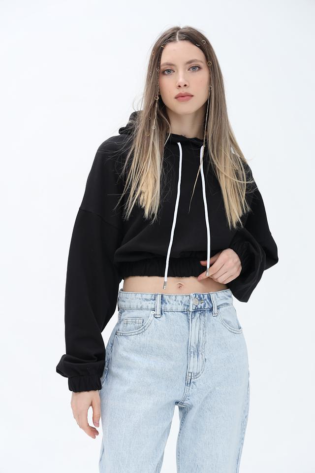 Джемпер Alcott черный с капюшоном